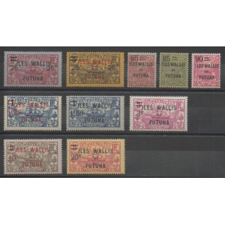Timbres - Wallis et Futuna  - 1924 - No 30/39 - Neuf avec charnière