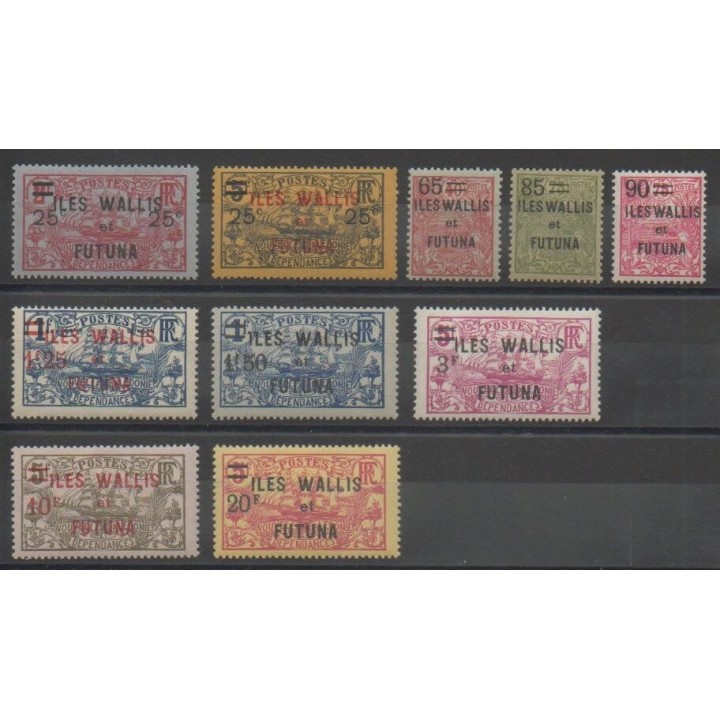Timbres - Wallis et Futuna  - 1924 - No 30/39 - Neuf avec charnière