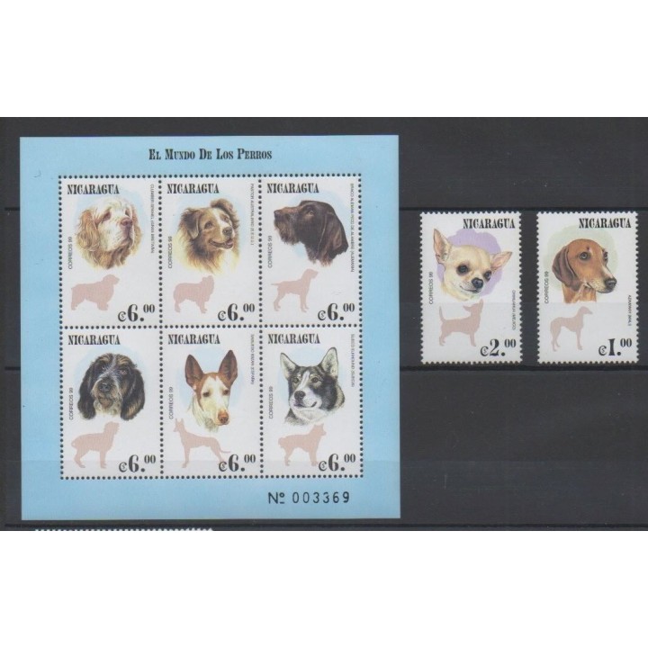 Timbres - Nicaragua - 2000 - No 2381/2388 - Chiens