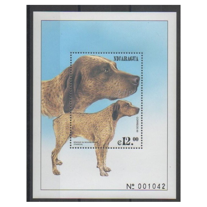 Timbres - Nicaragua - 2000 - No BF290 - Chiens