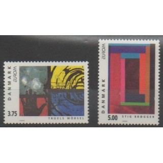 Timbres - Danemark - 1993 - No 1055/1056 - Art  - Europa