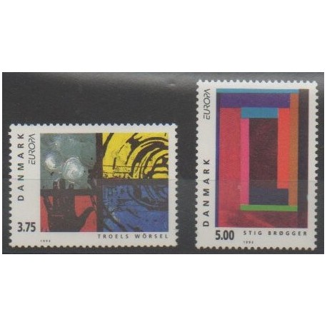 Danemark - 1993 - No 1055/1056 - Art - Europa