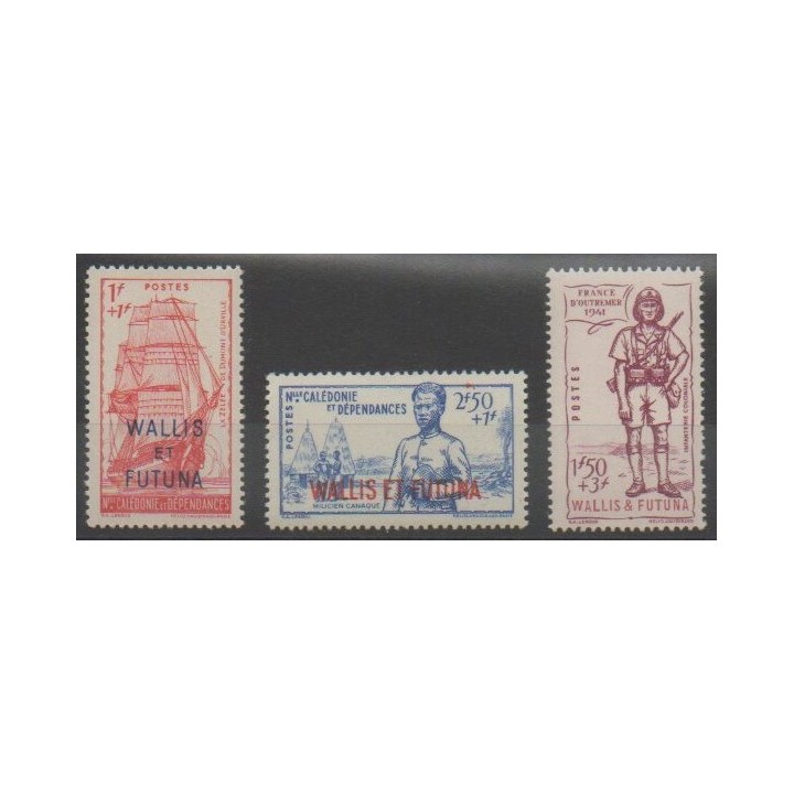 Stamps - Wallis and Futuna - 1941 - Nb 87/89