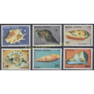 Timbres - Thème coquillages - Wallis et Futuna - Poste - 1986 - No 337/342