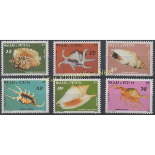 Timbres - Thème coquillages - Wallis et Futuna - Poste - 1984 - No 312/317