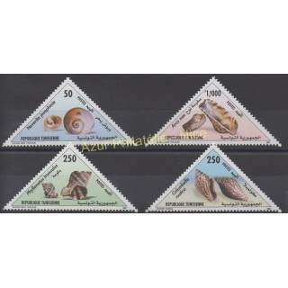 Stamps - Theme shells - Tunisia - 2000 - Nb 1407/1410