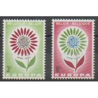 Timbres - Belgique - 1964 - No 1298/1299 - Europa