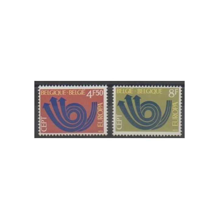 Timbres - Belgique - 1973 - No 1661/1662 - Europa