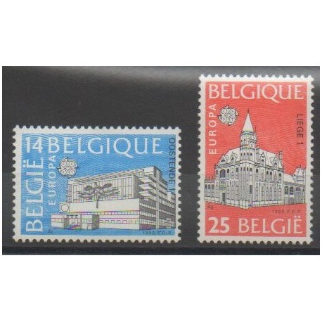 Belgique - 1990 - No 2367/2368 - Monuments - Europa