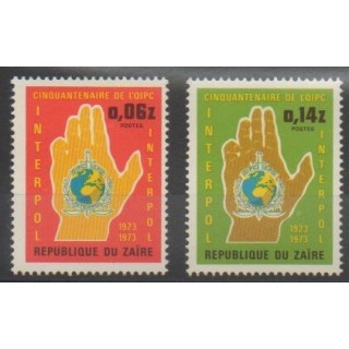Timbres - Zaïre - 1973 - No 835/836