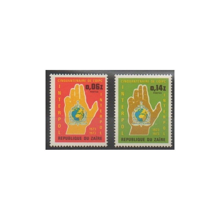Stamps - Zaire - 1973 - Nb 835/836
