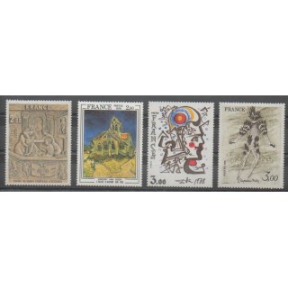 Stamps - France - Poste - 1979 - Nb 2053/2054 - 2067/2068 - Paintings