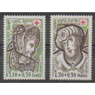 Timbres - France - Poste - 1979 - No 2070/2071 - Santé ou Croix-Rouge