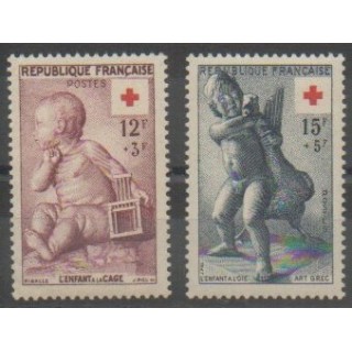 Stamps - France - Poste - 1955 - Nb 1048/1049 - Health