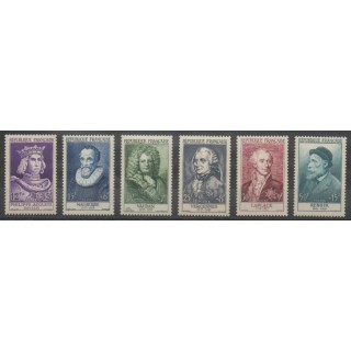 Timbres - France - Poste - 1955 - No 1027/1032 - Célébrités - Neuf avec charnière