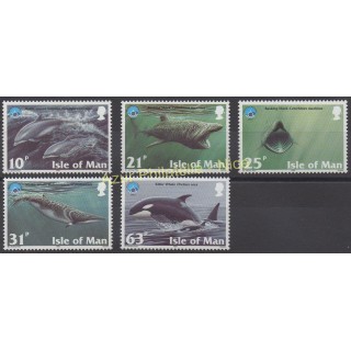 Timbres - Thème vie marine - Man (Ile de) - 1998 - No 797/801