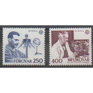 Timbres - Féroé (Iles) - 1983 - No 78/79 - Sciences et Techniques - Europa