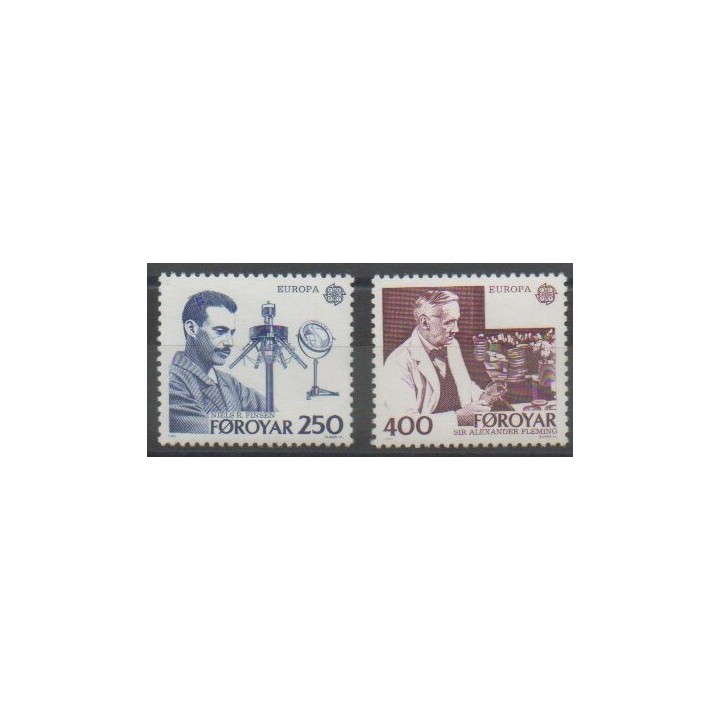 Stamps - Faroe (Islands) - 1983 - Nb 78/79 - Science - Europa