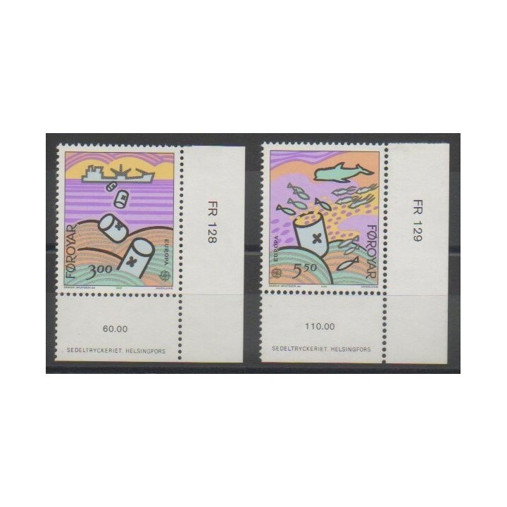 Stamps - Faroe (Islands) - 1986 - Nb 128/129 - Environment - Europa