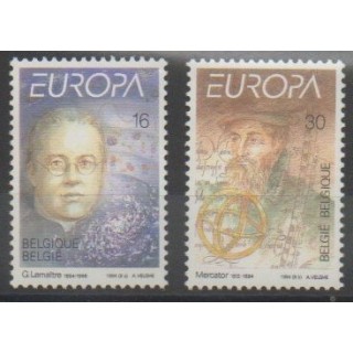 Timbres - Belgique - 1994 - No 2551/2552 - Sciences et Techniques - Europa