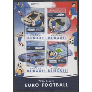 Timbres - Djibouti - 2016 - No 995/998 - Football