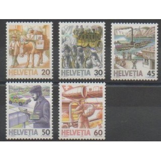 Stamps - Swiss - 1987 - Nb 1264/1268