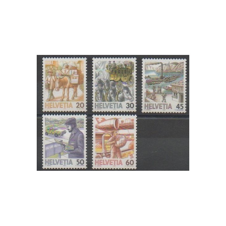 Stamps - Swiss - 1987 - Nb 1264/1268