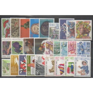 Timbres - Suisse - Année complète - 1986 - No 1237/1263