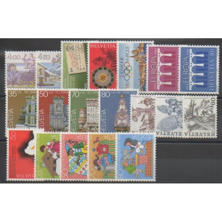 Timbres - Suisse - Année complète - 1984 - No 1194/1216 - BF24