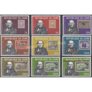 Timbres - Thème timbres sur timbres - Zaïre - 1980 - No 970/977 - 1027
