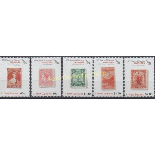 Timbres - Thème timbres sur timbres - Nouvelle-Zélande - 2005 - No 2142/2146