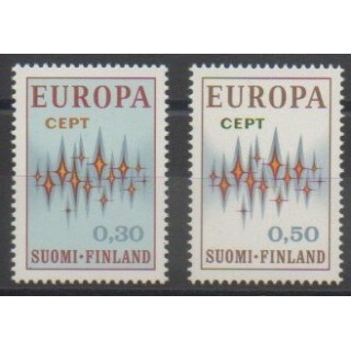 Timbres - Finlande - 1972 - No 665/666 - Europa