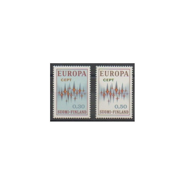 Timbres - Finlande - 1972 - No 665/666 - Europa