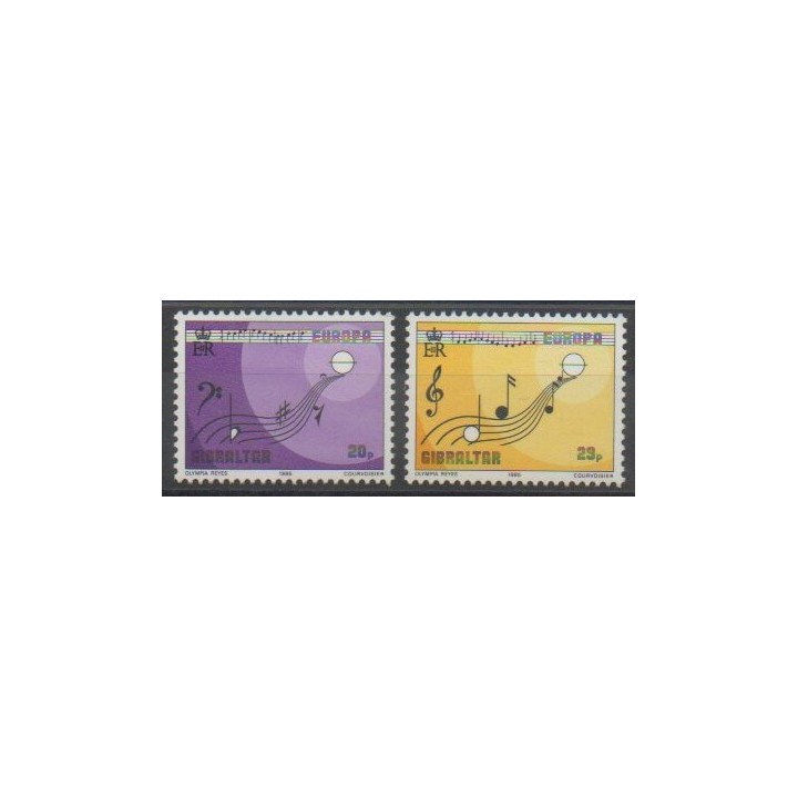 Timbres - Gibraltar - 1985 - No 495/496 - Musique - Europa
