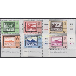 Timbres - Thème timbres sur timbres - Jersey - 1993 - No 617/622