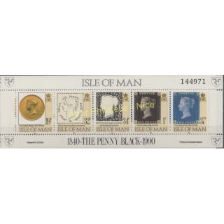 Timbres - Thème timbres sur timbres - Man (Ile de) - 1990 - No BF 12