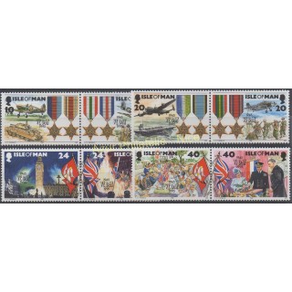 Timbres - Thème Seconde Guerre mondiale - Man (Ile de) - 1995 - No 667/674