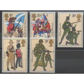 Timbres - Grande-Bretagne - 1983 - No 1094/1098 - Costumes Uniformes