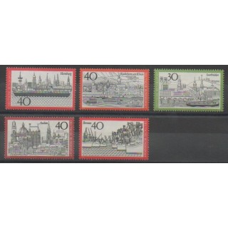 Timbres - Allemagne occidentale (RFA) - 1973 - No 611/612 - 636/638 - Navigation