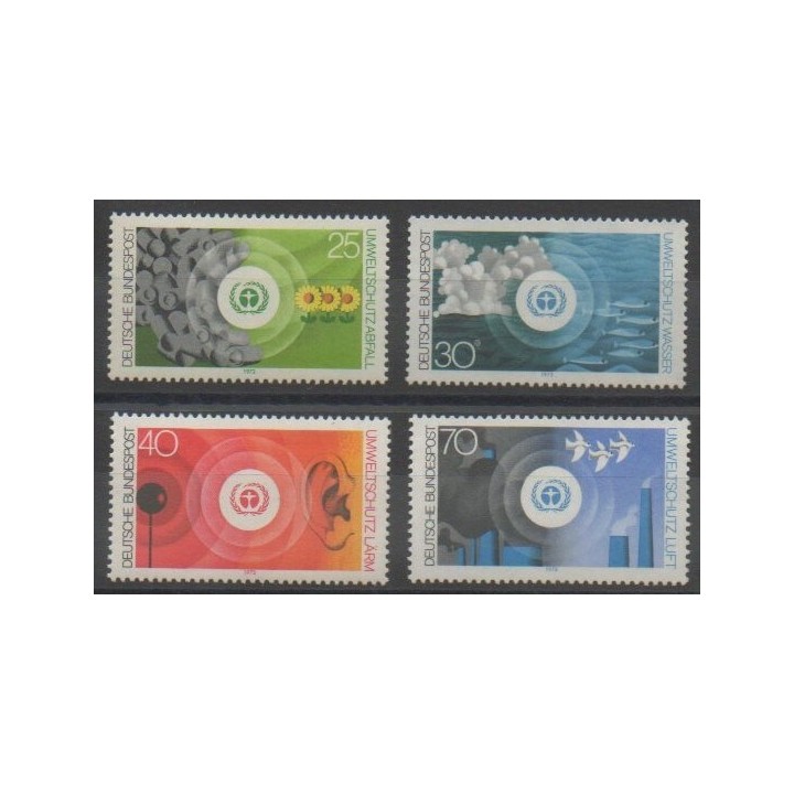 Timbres - Allemagne occidentale (RFA) - 1973 - No 623/626 - Environnement