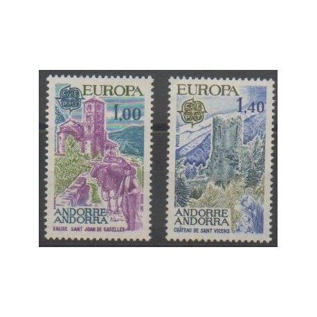 French Andorra - 1977 - Nb 261/262 - Monuments - Europa