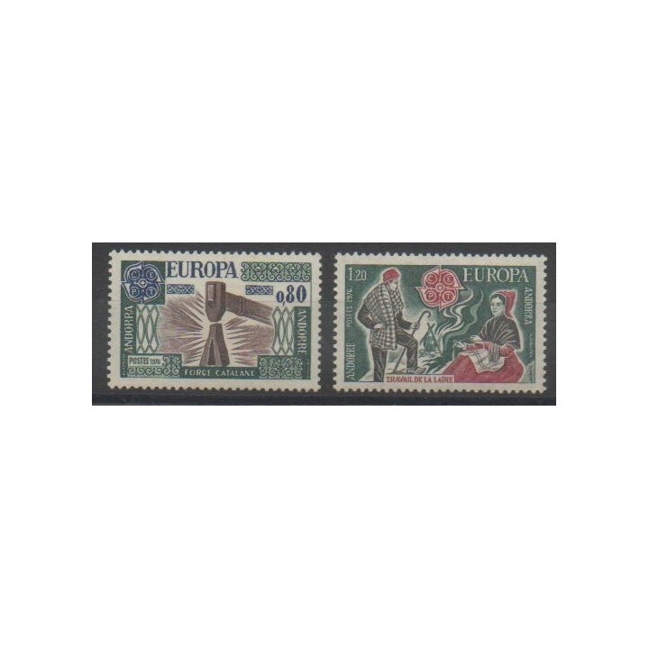 Stamps - French Andorra - 1976 - Nb 253/254 - Europa