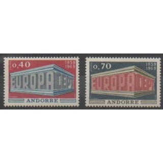 Stamps - French Andorra - 1969 - Nb 194/195 - Europa