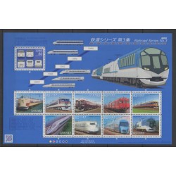 Japon - 2015 - No 7252/7261 - Chemins de fer
