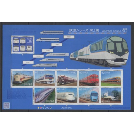 Japan - 2015 - Nb 7252/7261 - Trains