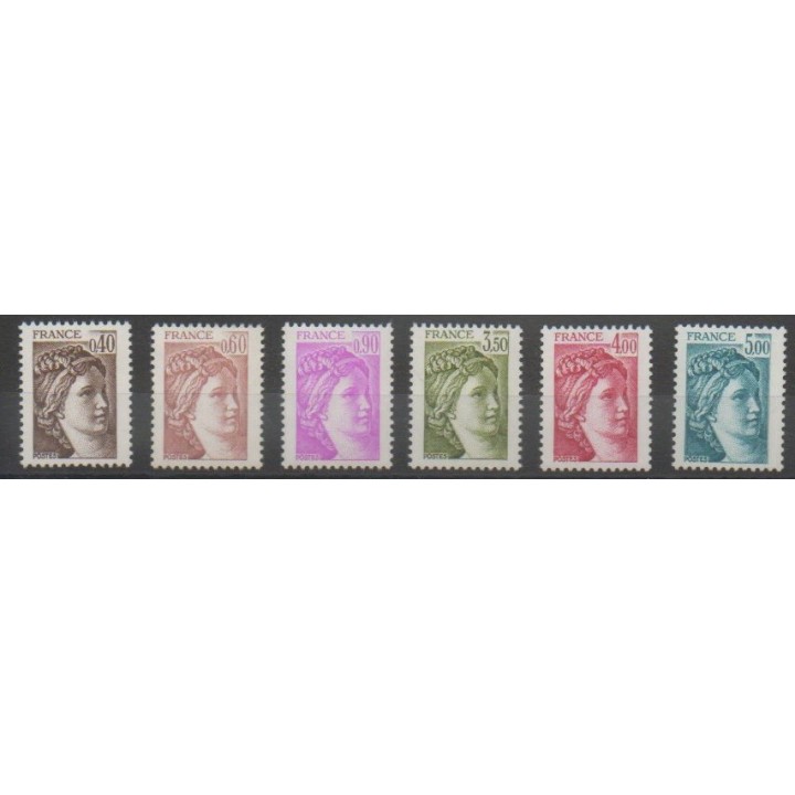 Stamps - France - Poste - 1981 - Nb 2118/2123
