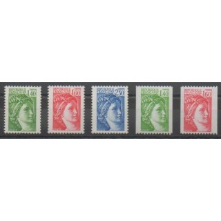 Stamps - France - Poste - 1981 - Nb 2154/2158