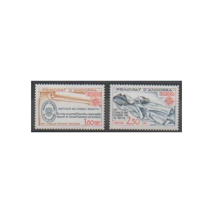 Timbres - Andorre - 1982 - No 300/301 - Europa
