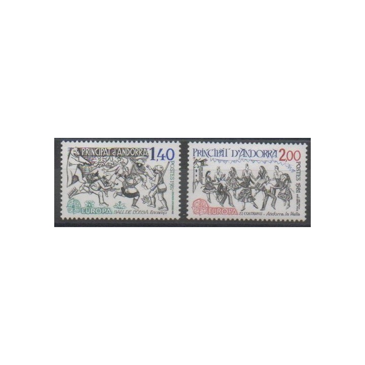 Timbres - Andorre - 1981 - No 292/293 - Europa