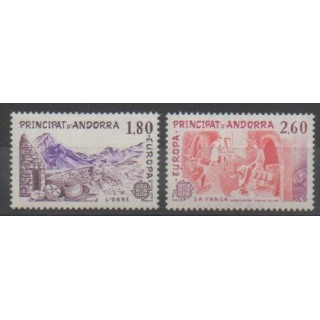 Timbres - Andorre - 1983 - No 313/314 - Sciences et Techniques - Europa